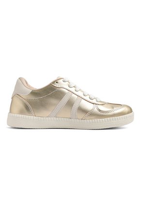 TENIS DORADO CON APLIQUES BLANCOS PARIS