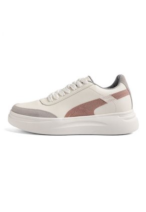 TENIS BLANCOS CON GRIS Y ROSADO ZAHARAM