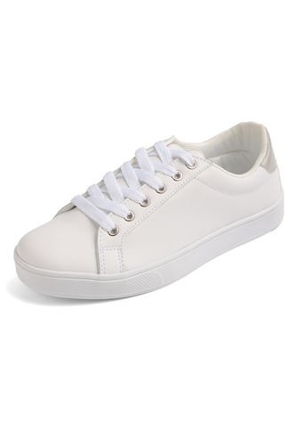 TENIS BLANCOS CON CHULO CHAROL PLATA ATILENEA BULL TERRIER