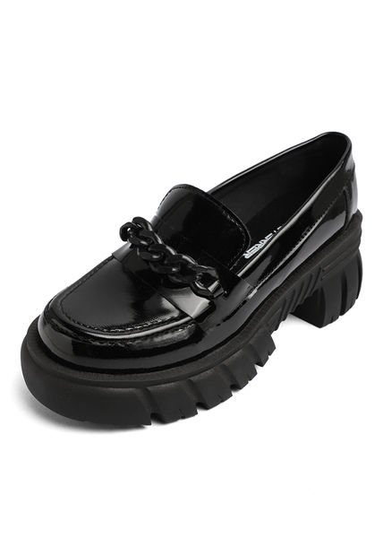 MOCASIN NEGRO CHAROL CON HERRAHE NEGRO MIA