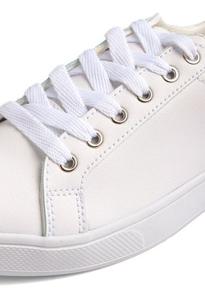 TENIS BLANCOS CON CHULO CHAROL PLATA ATILENEA