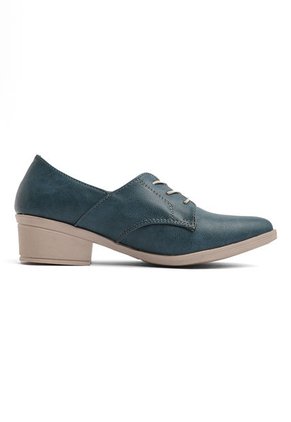 ZAPATO AZUL TURQUEZA DE AMARRAR DERLY