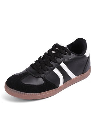 TENIS NEGROS CON APLIQUES BLANCOS PARIS BULL TERRIER