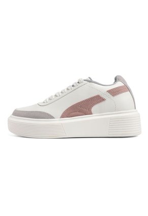 TENIS BLANCOS CON GRIS Y ROSADO ZAHARAG