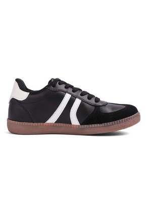 TENIS NEGROS CON APLIQUES BLANCOS PARIS