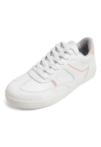 TENIS BLANCOS CON APLIQUES ROSADOS LIZZIE BULL TERRIER