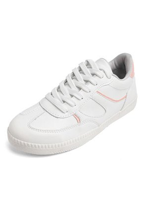 TENIS BLANCOS CON APLIQUES ROSADOS LIZZIE