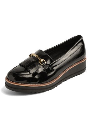 MOCASIN NEGRO CHAROL CON HERRAJE BRIELLEE