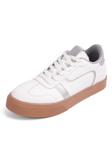 TENIS BLANCOS CON GRIS Y PLATEADO JESSIE
