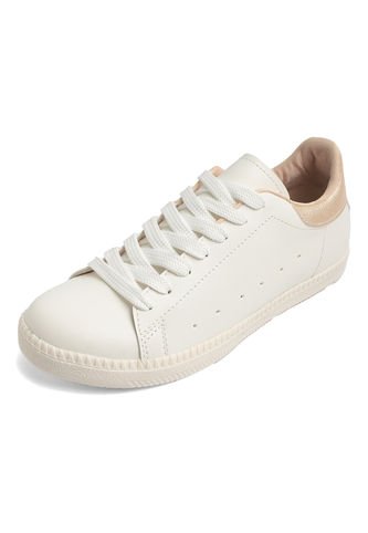 TENIS BLANCOS CON CHULO DORADO CAROL BULL TERRIER