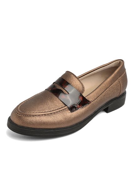 ZAPATO BRONCE CON ANIMAL PRINT CAIHER
