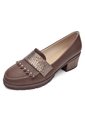 ZAPATO CAFE CON FLECOS BULLTERRIER DIANAM de BULL TERRIER