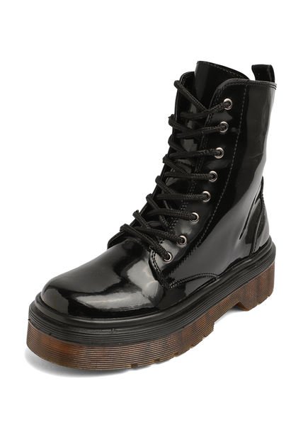 BOTA NEGRA DE CHAROL CON SUELA TRANSLUCIDA BRIONA