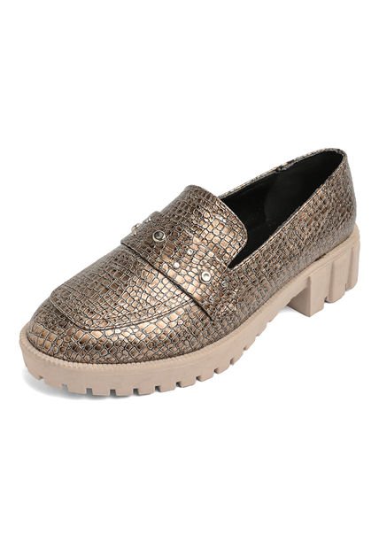ZAPATO OCRE CON TACHES AMINA