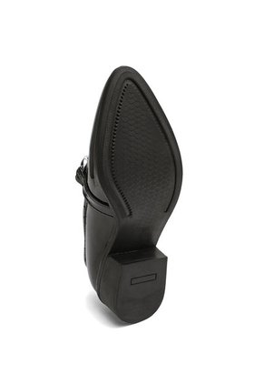 ZAPATO NEGRO CHAROL CON HERRAJE PLATA FABIANA