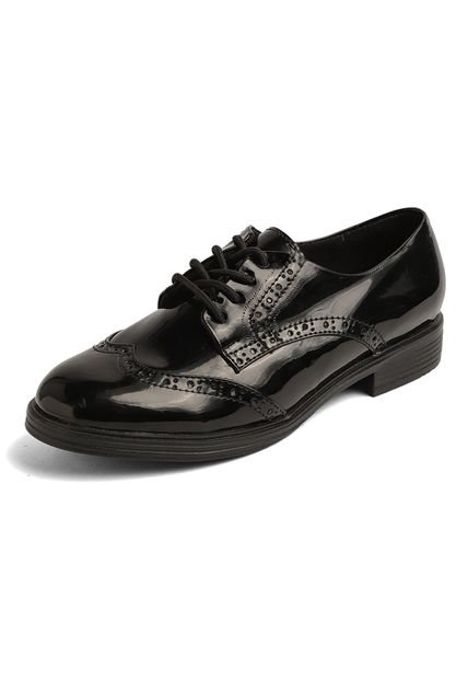 ZAPATO NEGRO CHAROL DE AMARRAR BAKANA