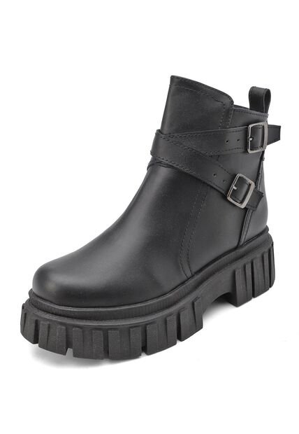 BOTA NEGRA CON HEBILLAS BULL TERRIER MADISON