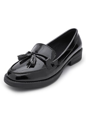 ZAPATO NEGRO CON FLECOS BULL TERRIER CORALY
