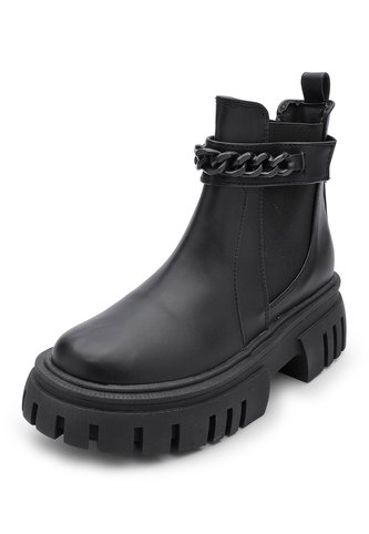 BOTIN NEGRO CON RESORTE Y HERRAJE TIFFANY BULL TERRIER