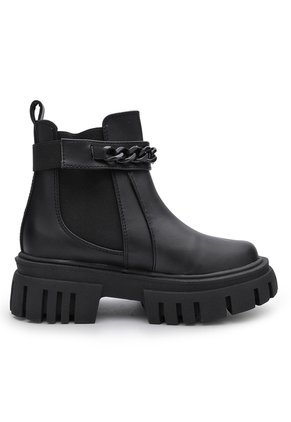 BOTIN NEGRO CON RESORTE Y HERRAJE TIFFANY