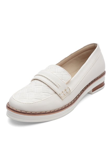 ZAPATO BEIGE REPUJADO BULL TERRIER DOMENICA 
