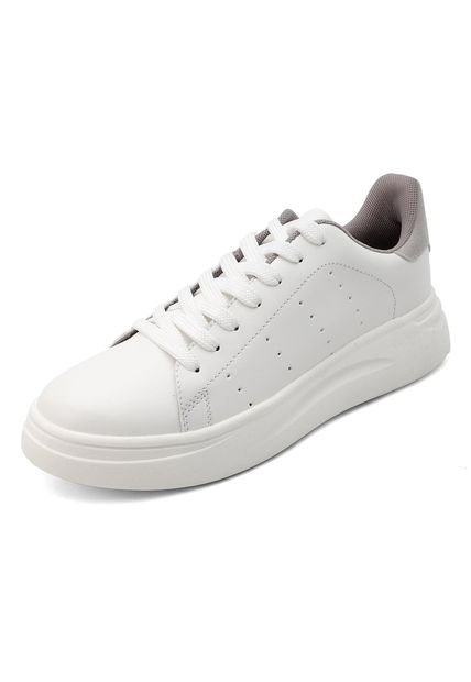 TENIS DE DAMA DEPORTIVOS COLOR BLANCOXGRIS CAROL BULL TERRIER