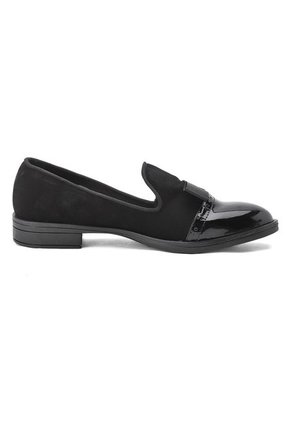 ZAPATO DE DAMA EN GAMUZA BULL TERRIER COLOR NEGRO BUILAR