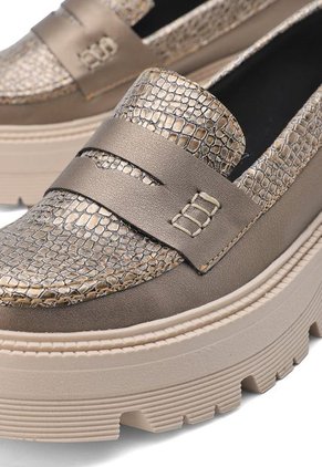 MOCASIN BRONCE CON CAPELLADA GRABADA BULL TERRIER DONATELLA