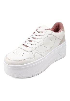 TENIS BLANCOS CON CHULO ROSADO BULL TERRIER LESLIE