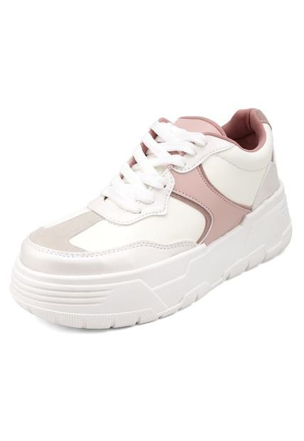 TENIS BLANCOS CON APLIQUES ROSADOS BULL TERRIER LILY