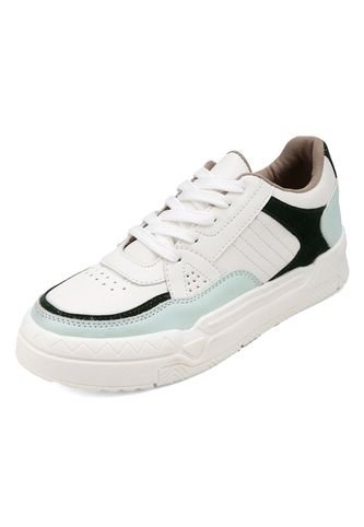 TENIS BLANCOS CON APLIQUES VERDES BULL TERRIER CARLA BULL TERRIER