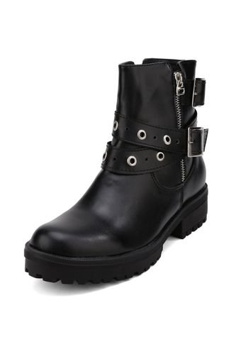 BOTA NEGRA CON CORREAS BULL TERRIER BOYKAL BULL TERRIER