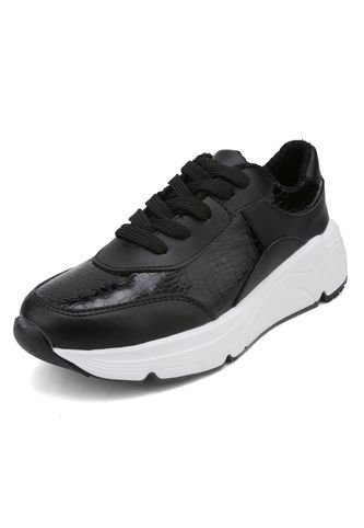 TENIS NEGROS CON GRABADO EN CHAROL BULL TERRIER AKIRA BULL TERRIER