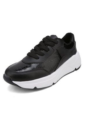 TENIS NEGROS CON GRABADO EN CHAROL BULL TERRIER AKIRA