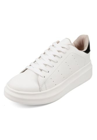 TENIS BLANCOS CON CHULO NEGRO CHAROL CAROL BULL TERRIER