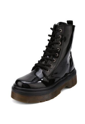 BOTA NEGRA DE CHAROL CON SUELA NEGRA BRIONA BULL TERRIER