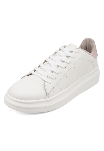 TENIS BLANCOS CON CHULO ROSA BULL TERRIER CAROL