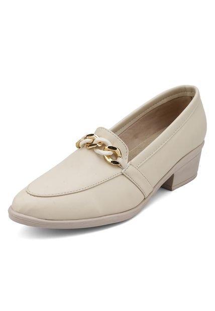 ZAPATO BEIGE CON HERRAJE COMBINADO BULL TERRIER FABIANA