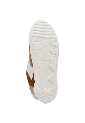 TENIS BLANCOS CON APLIQUES CAFES Y BEIGES BULL TERRIER CARLA