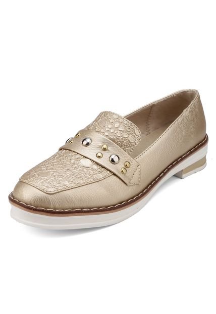 ZAPATO DORADO CON TACHES BULL TERRIER AMINA
