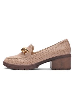 ZAPATO BEIGE GRABADO BULLTERRIER CYEL