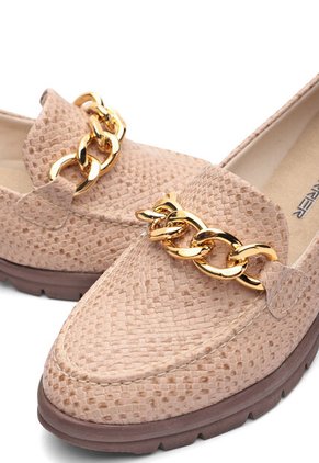 ZAPATO BEIGE GRABADO BULLTERRIER CYEL