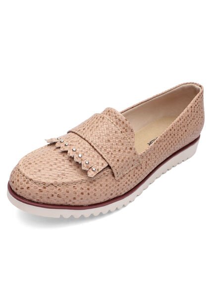 ZAPATO BEIGE GRABADO BULLTERRIER DIANIS