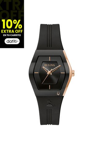 Reloj Bulova Mujer Latin Grammy. Silicona Negro 97L163 Bulova