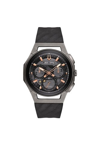Reloj Bulova Hombre Curv. Silicona Negro 98A162 Bulova