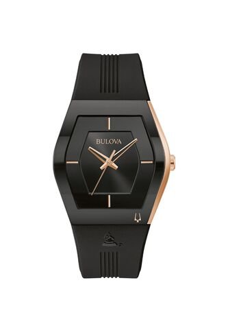Reloj Bulova Hombre Latin Grammy. Silicona Negro 97A163 Bulova