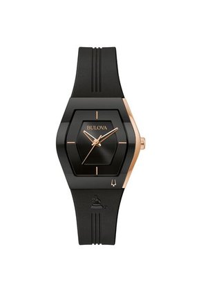 Reloj Bulova Mujer Latin Grammy. Silicona Negro 97L163