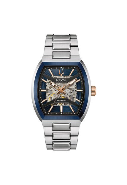 Reloj Bulova Hombre Automático Maquina. Acero Inoxidable Plateado 98A319