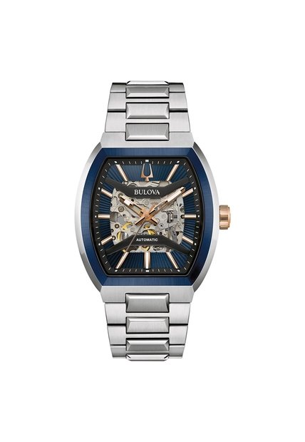 Reloj Bulova Hombre Automático Maquina. Acero Inoxidable Plateado 98A319