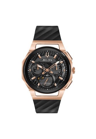 Reloj Bulova Hombre Curv. Silicona Negro 98A185 Bulova